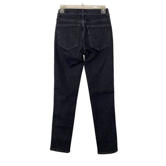 Madewell Low Rise Stovepipe Jeans Dark Blue Denim Slim Straight Size 25 - Picture 2 of 10